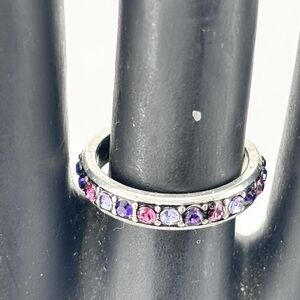 Brighton Elegant Silver and Purple Gemstone Ring
Size 6.  Great stack Ring